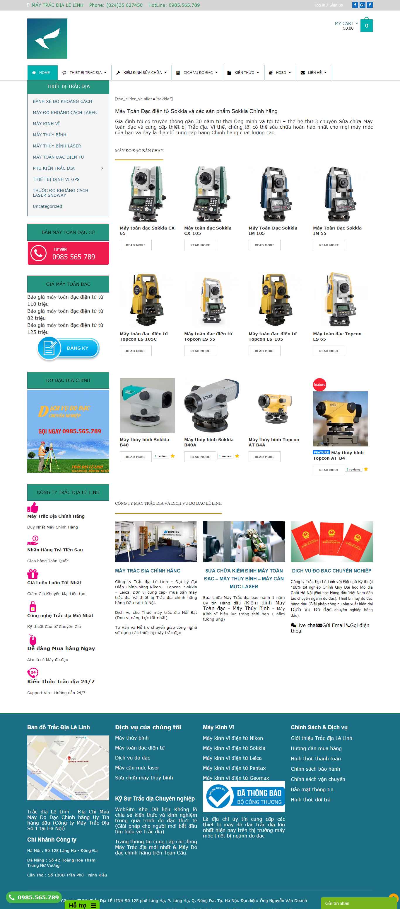 Thiết kế Web đồ trắc địa tracdiapro.com