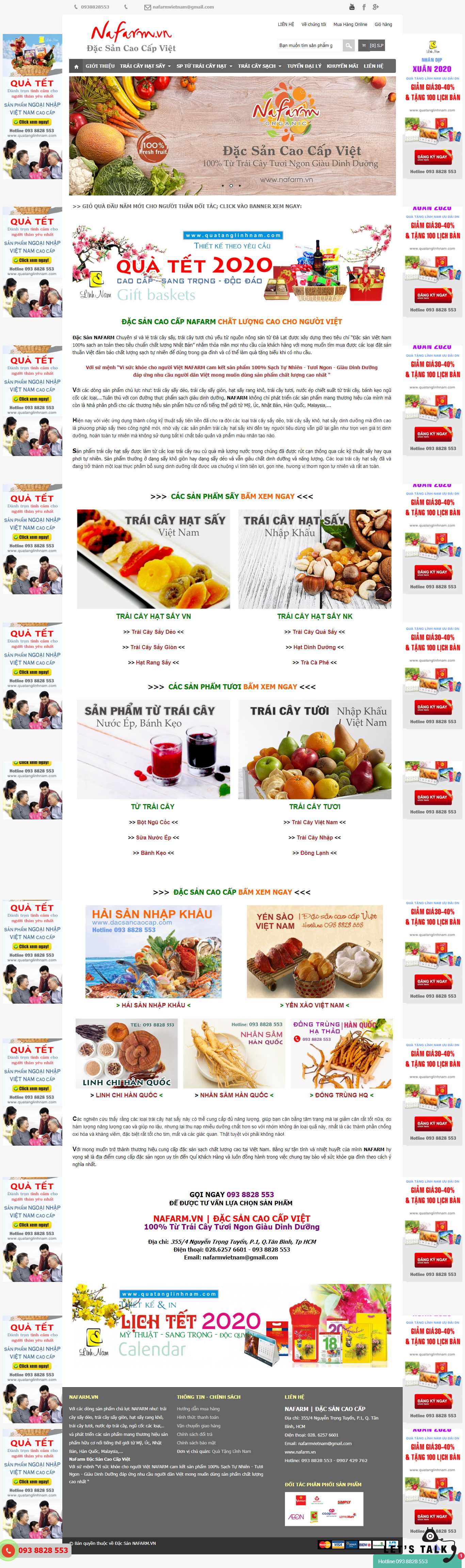 Thiết kế Web đặc sản nafarm.vn