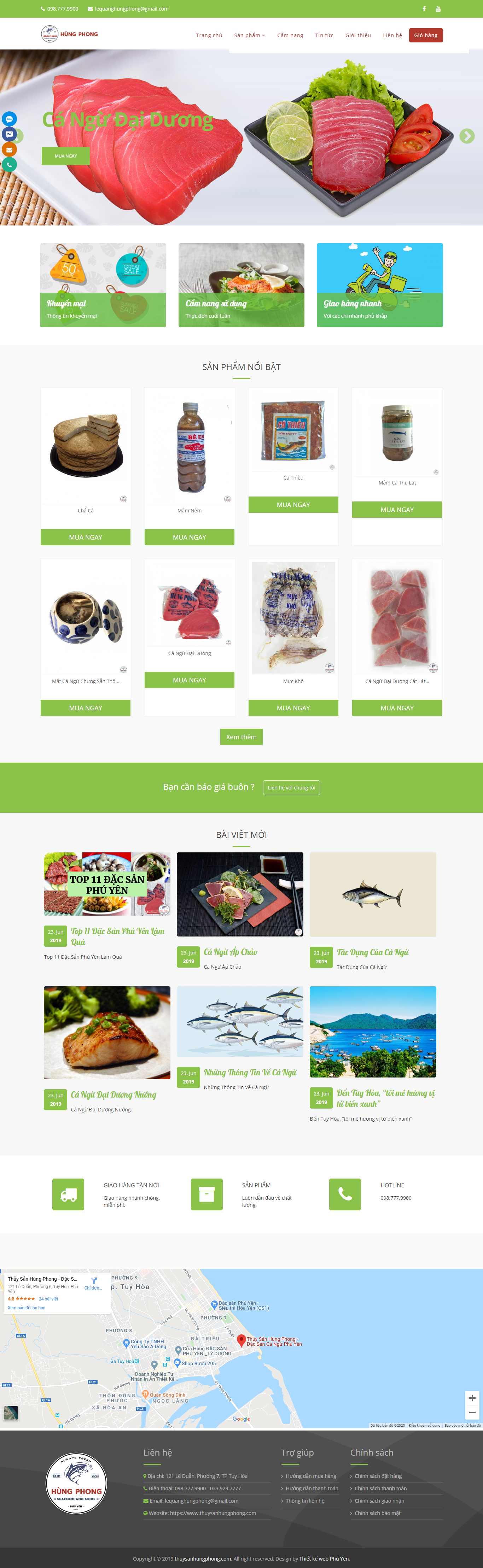 Thiết kế Web đặc sản thuysanhungphong.com