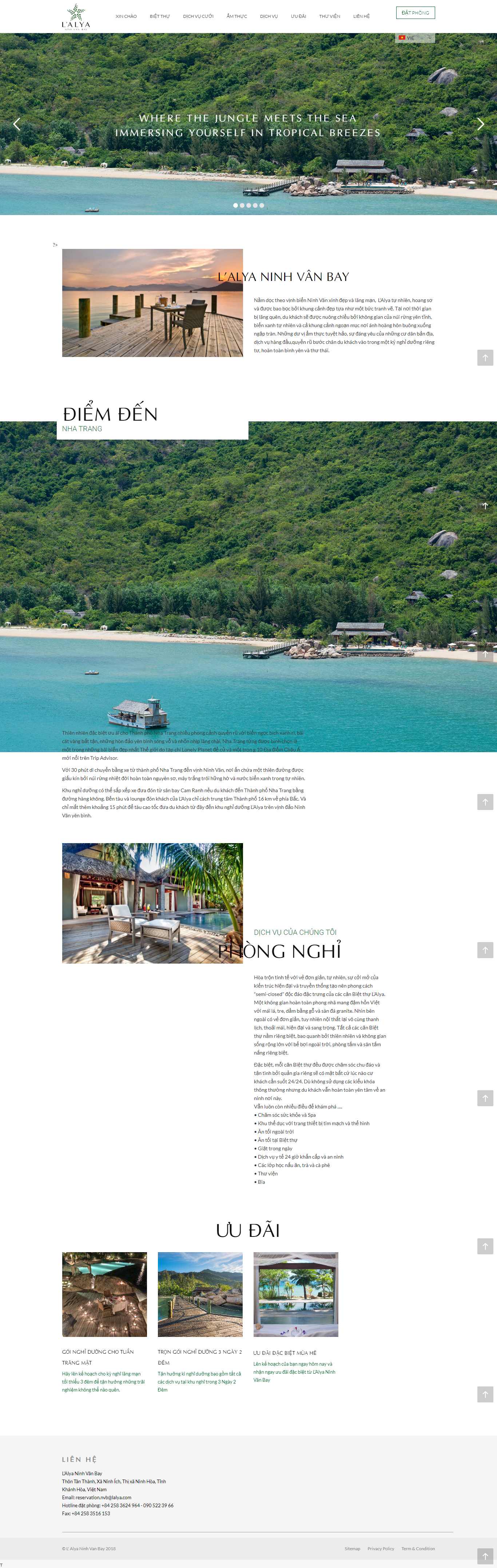 Thiết kế Web đặt phòng khách sạn lalyana.com