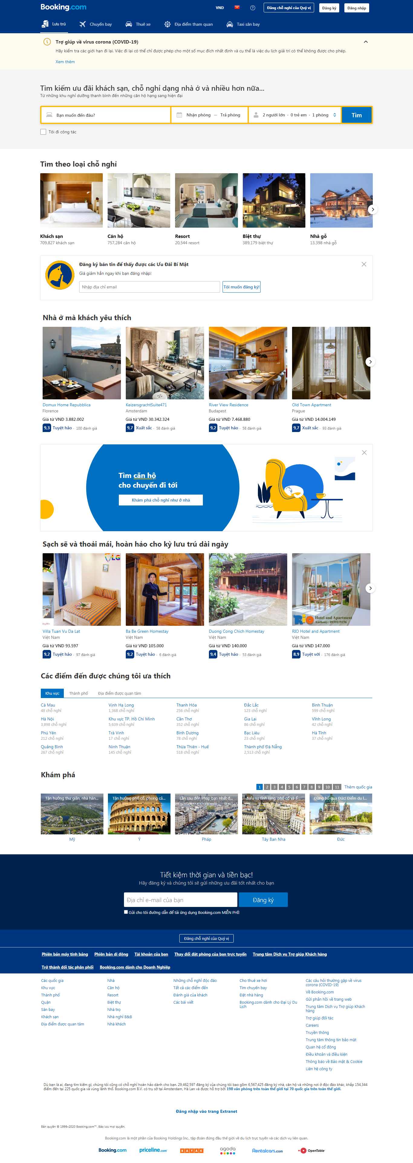 Thiết kế Web đặt phòng khách sạn booking.com