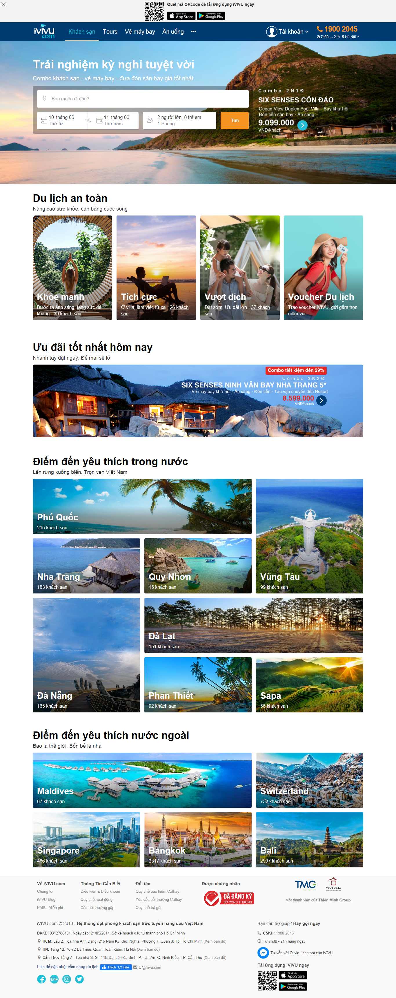 Thiết kế Web đặt phòng khách sạn ivivu.com