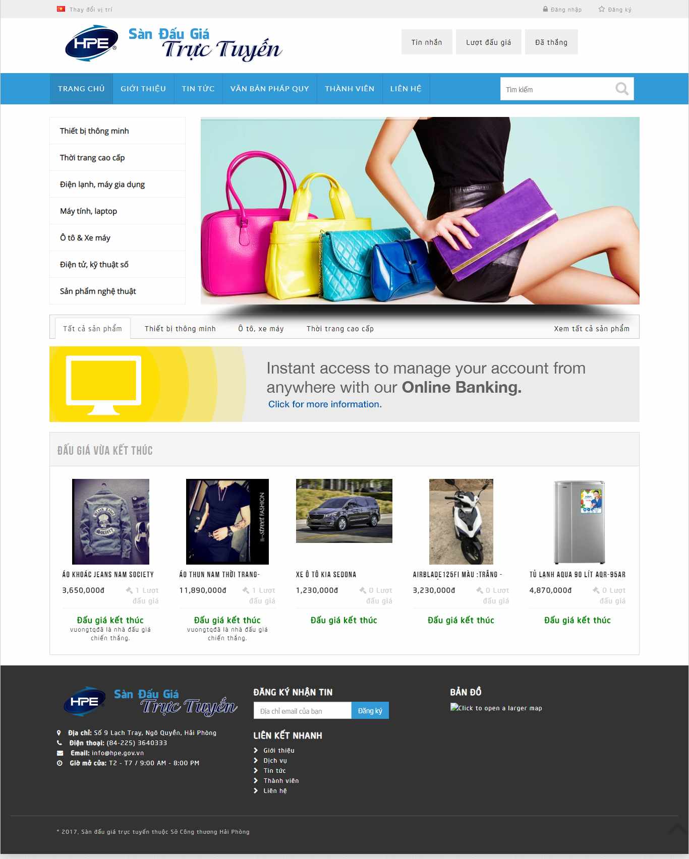 Thiết kế Web đấu giá daugianhanh.vn