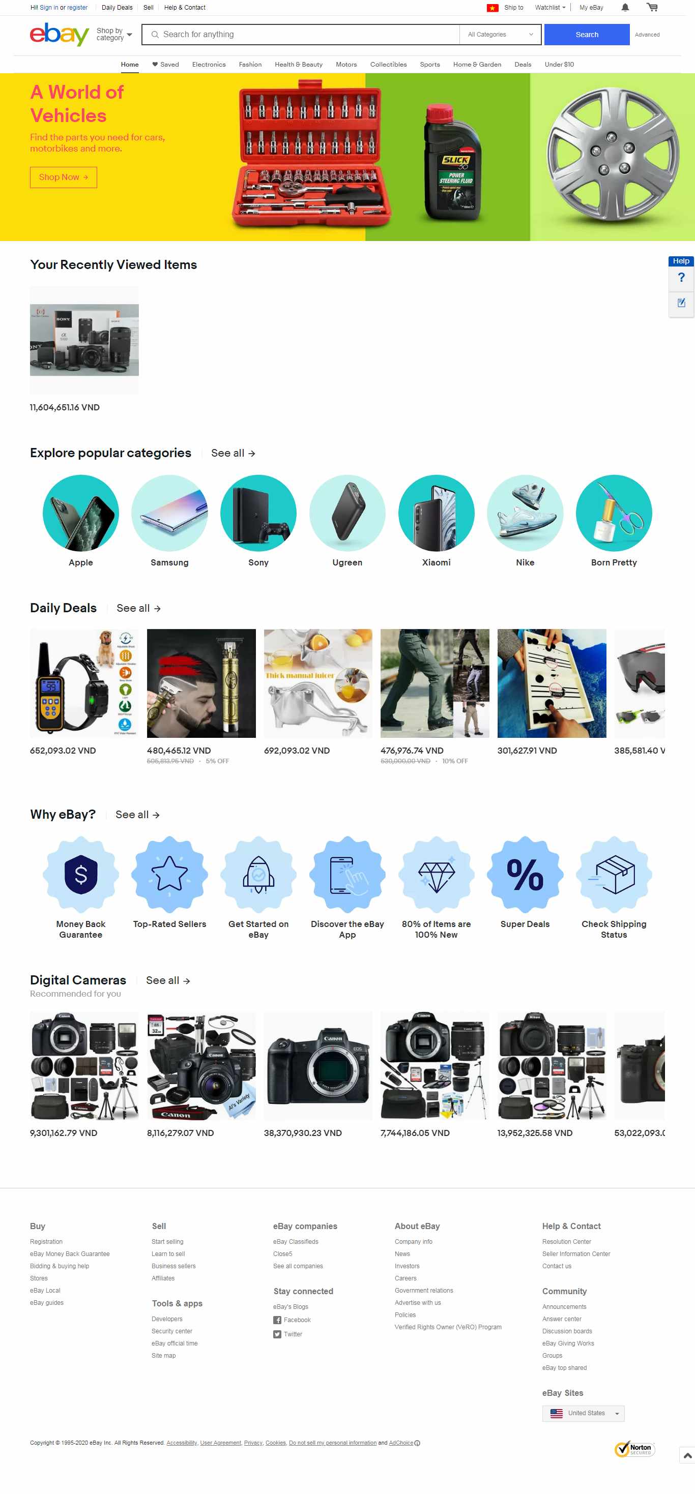 Thiết kế Web đấu giá ebay.com