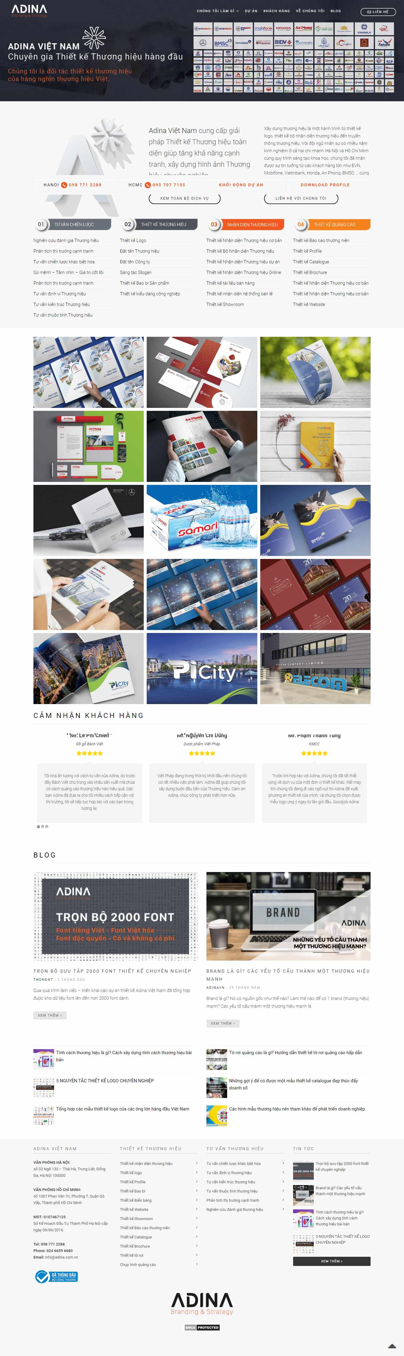 Thiết kế Web logo adina.com.vn