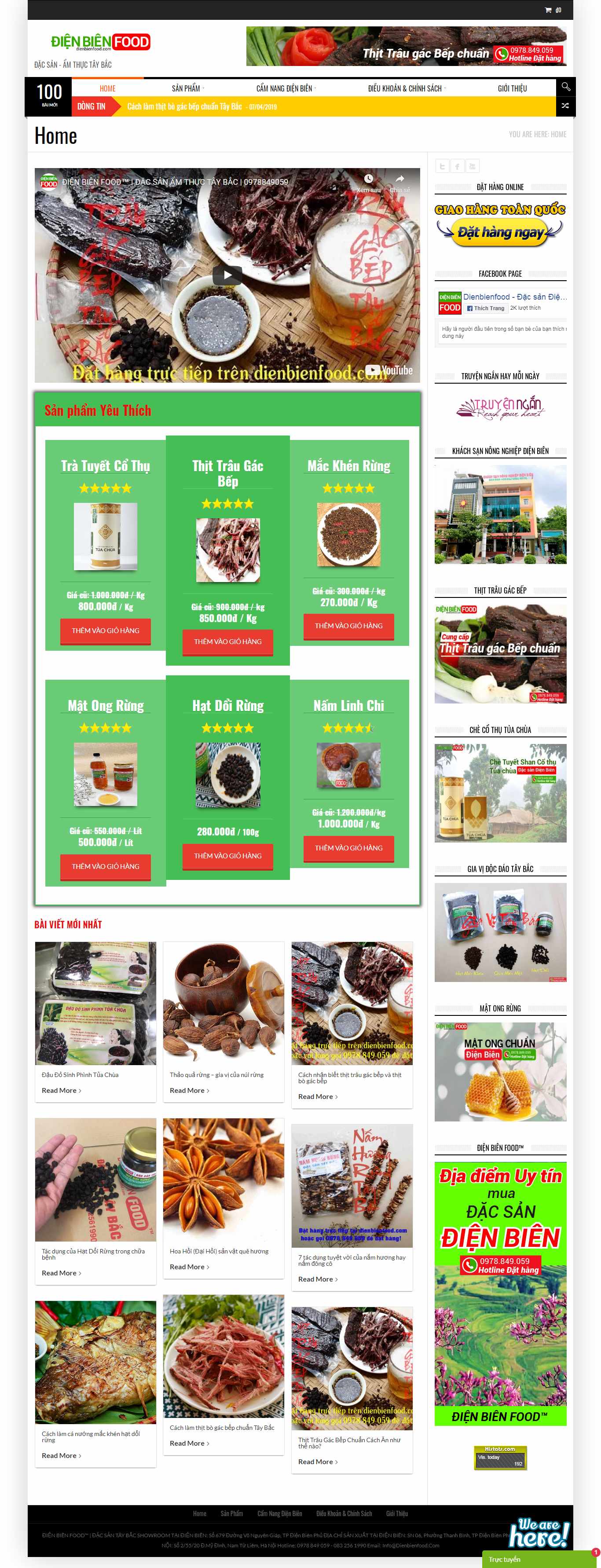 Thiết kế Web Điện biên dienbienfood.com