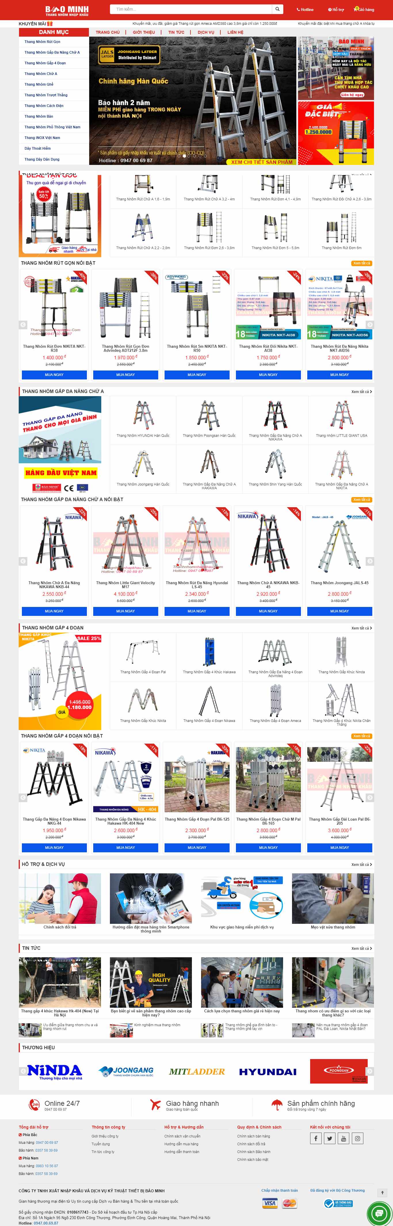 Thiết kế Web hòa bình thangnhomnhapkhau.com