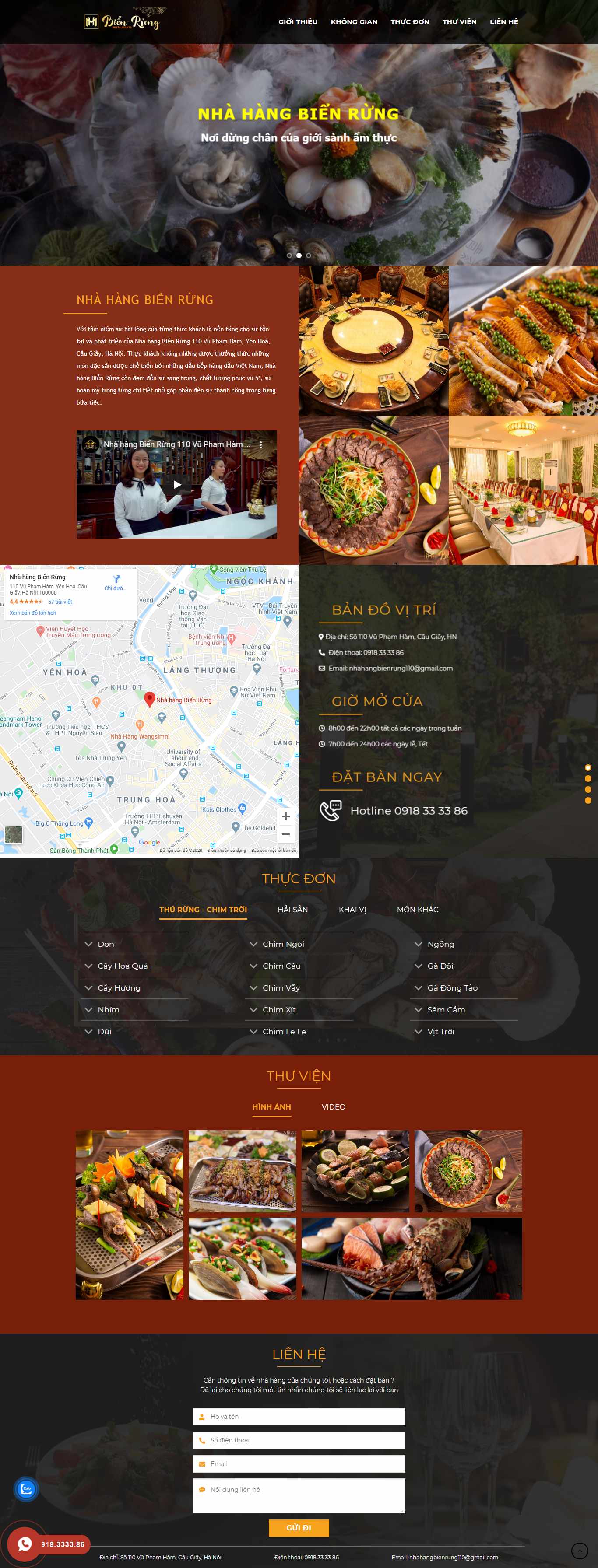 Thiết kế Web thành phố hồ chí minh nhahangbienrung.vn