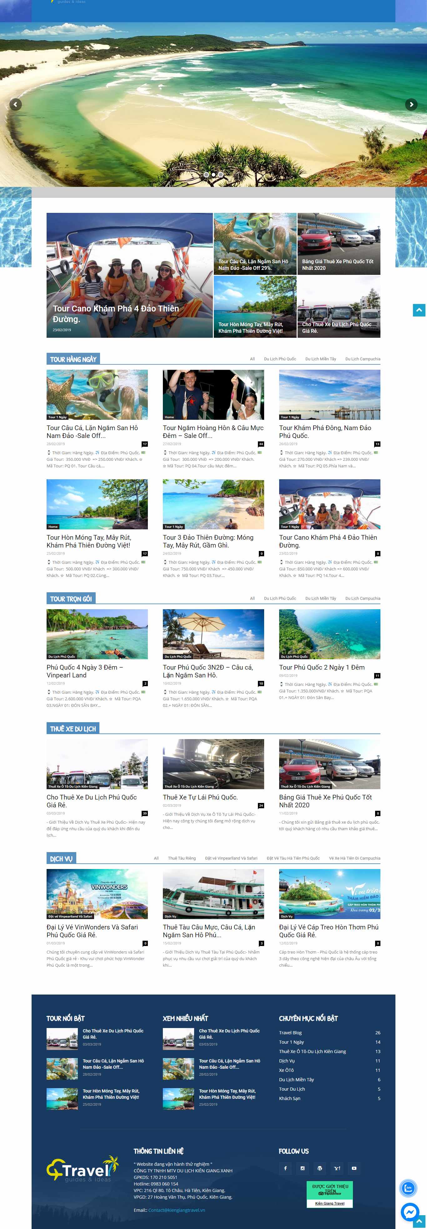 Thiết kế Web kiên giang kiengiangtravel.vn