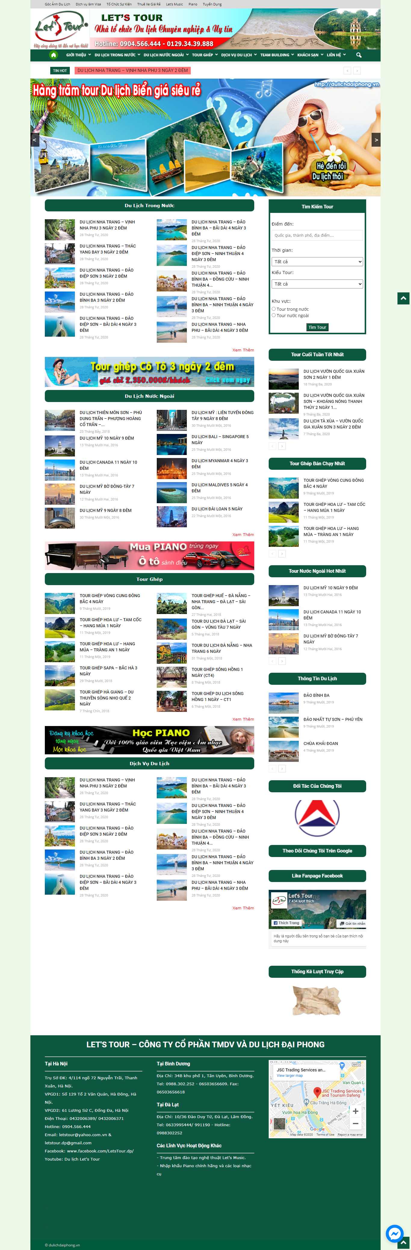 Thiết kế Web ninh bình dulichdaiphong.vn