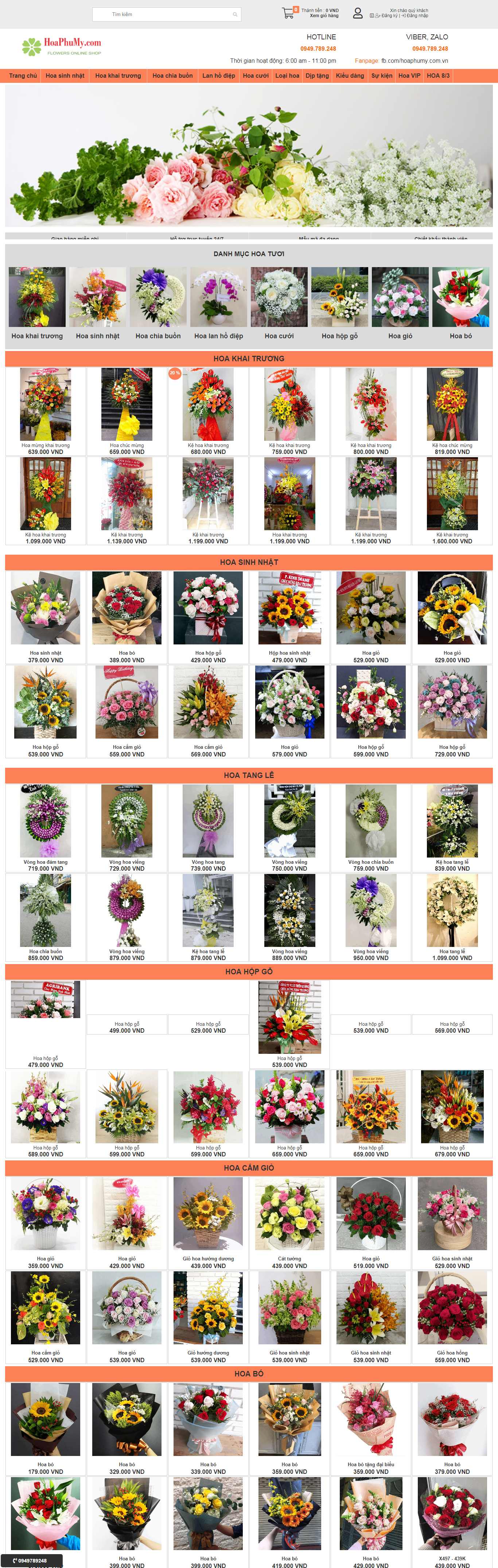 Thiết kế Web quảng nam hoaphumy.com