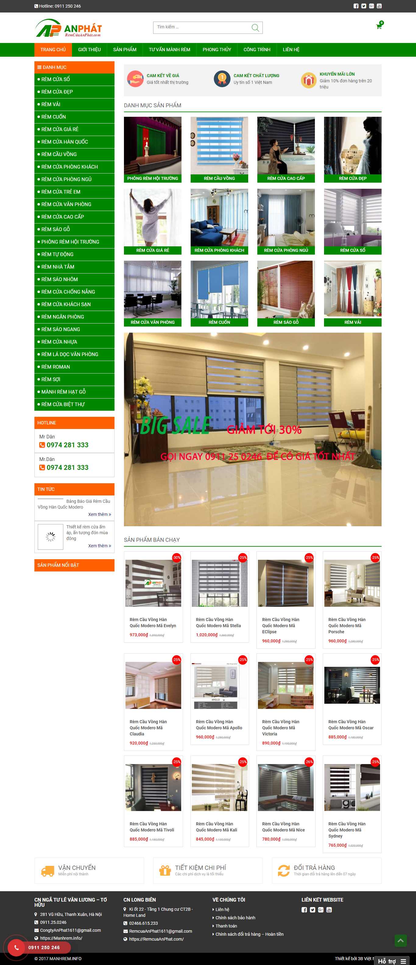 Thiết kế Web quảng nam remcuaanphat.com