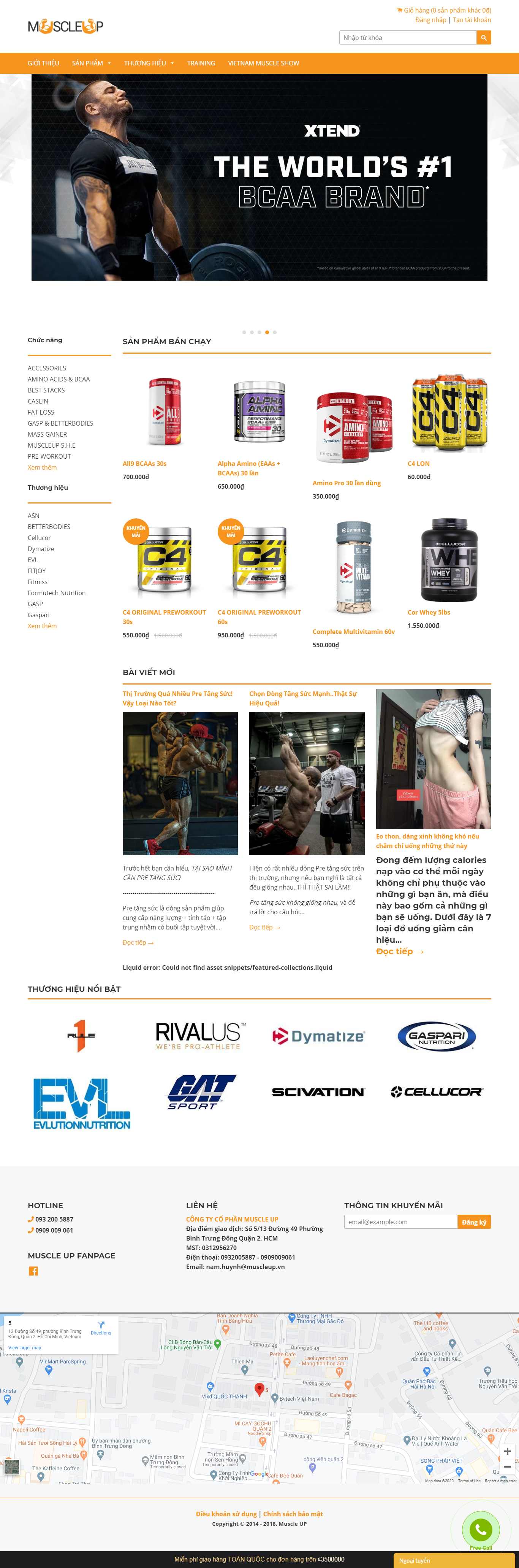 Thiết kế Web thái nguyên muscleup.vn