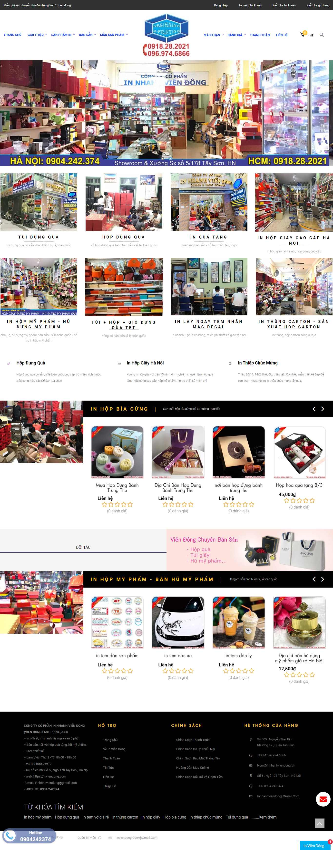 Thiết kế Web thái nguyên inviendong.com