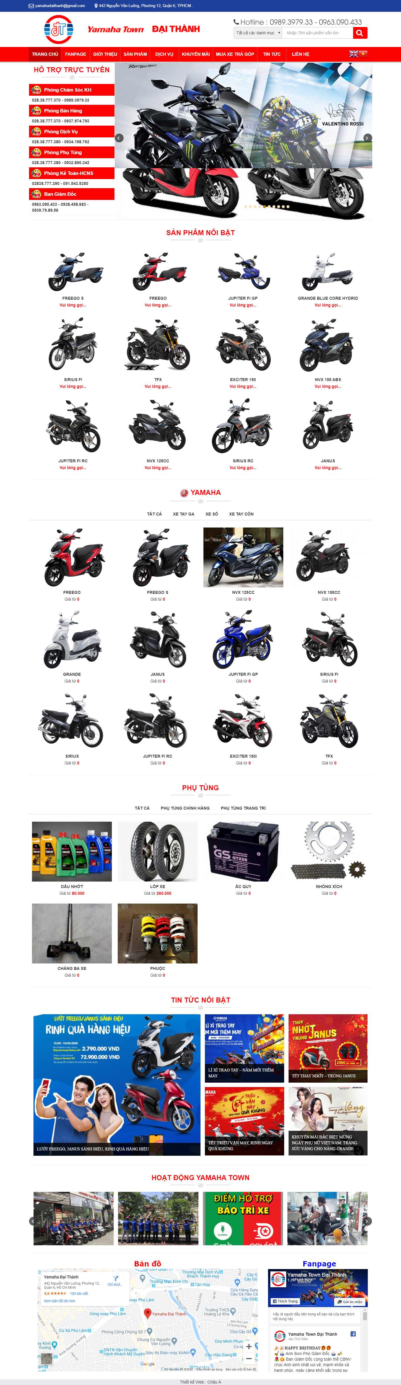 Thiết kế Web đại lý - nhà phân phối xemaydaithanh.com