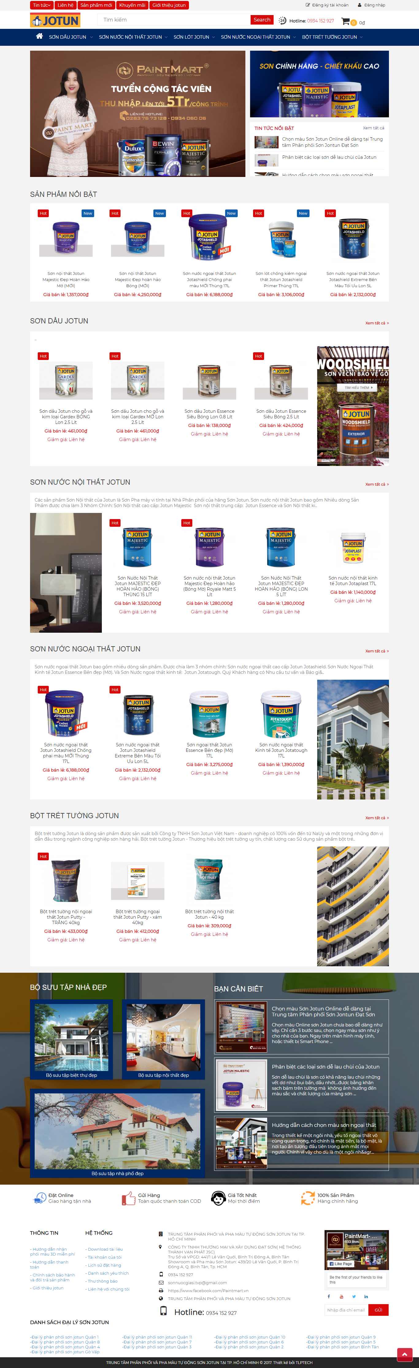 Thiết kế Web đại lý - nhà phân phối jotun.net.vn