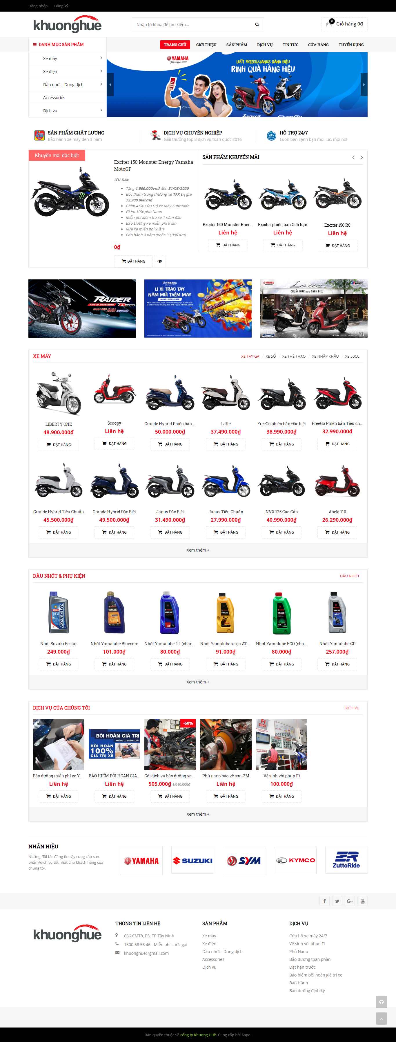 Thiết kế Web đại lý - nhà phân phối khuonghue.com.vn