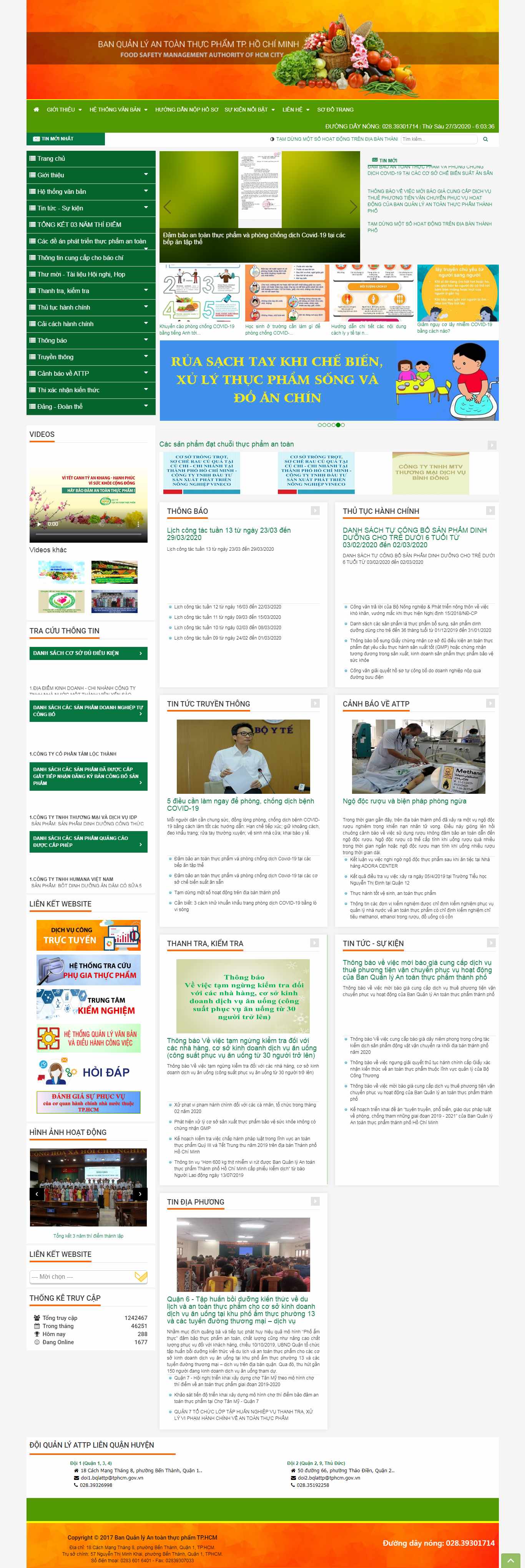 Thiết kế Web đơn vị - ban nghành - tổ chức bqlattp.hochiminhcity.gov.vn