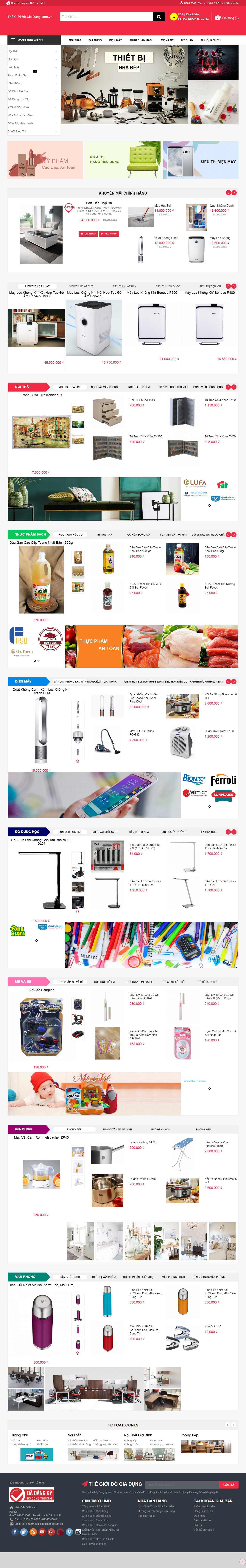 Thiết kế Web điện gia dụng thegioidogiadung.com.vn