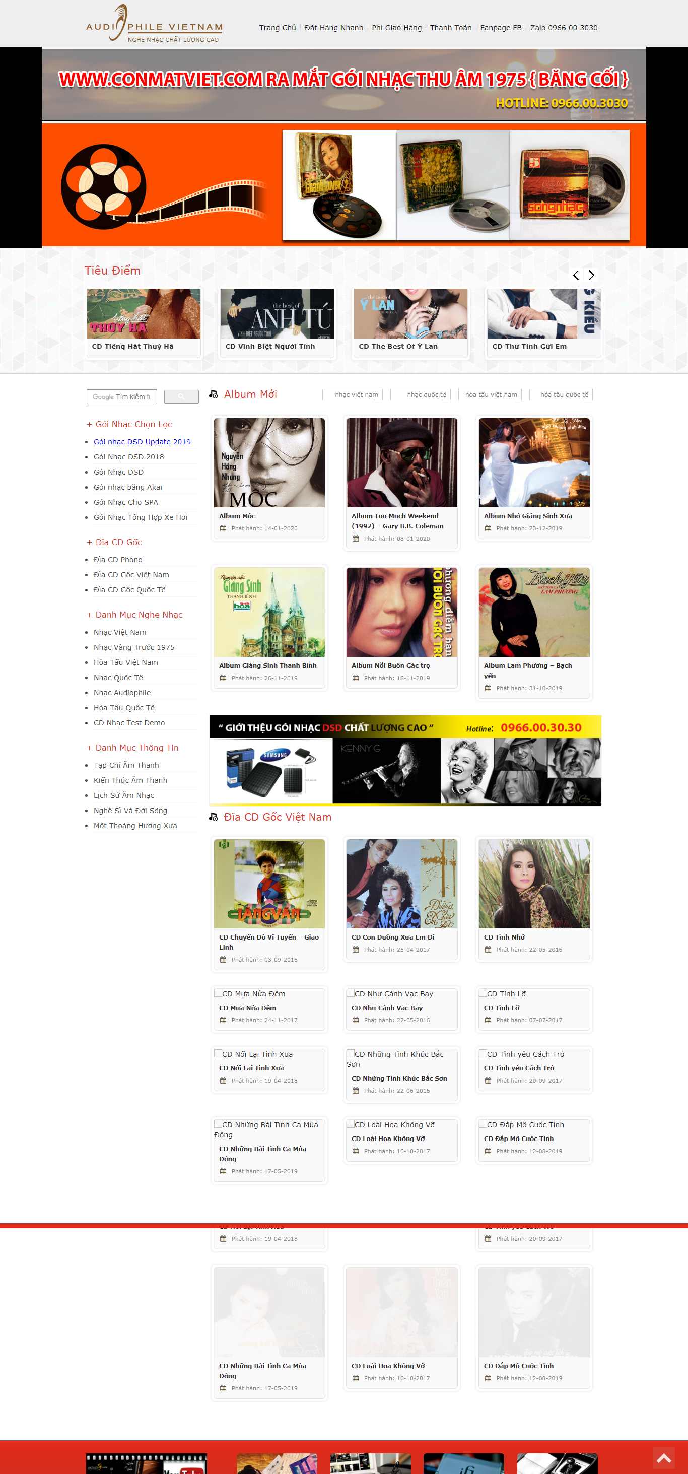 Thiết kế Web âm nhạc conmatviet.com