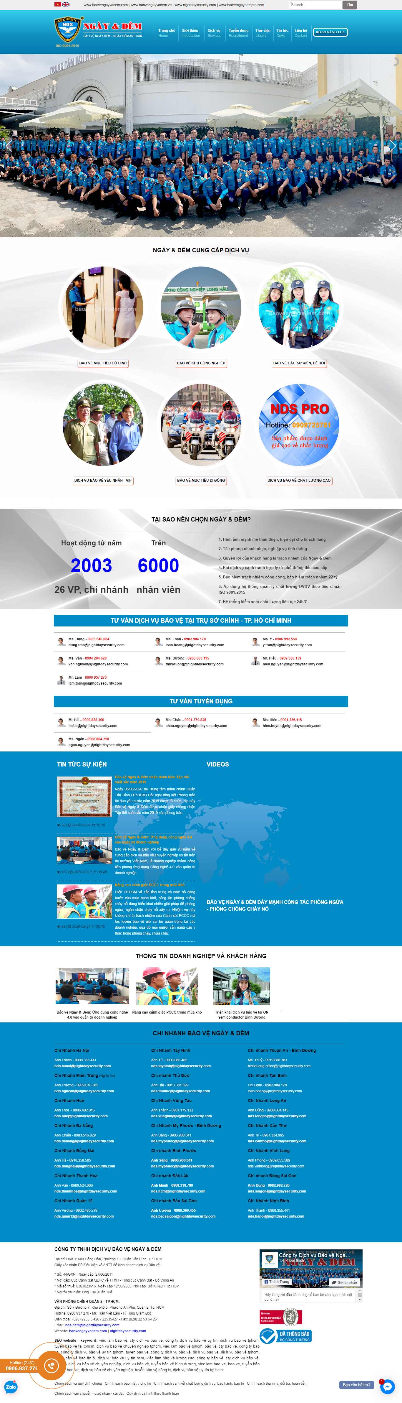 Thiết kế Web an ninh - thám tử - bảo vệ baovengayvadem.com