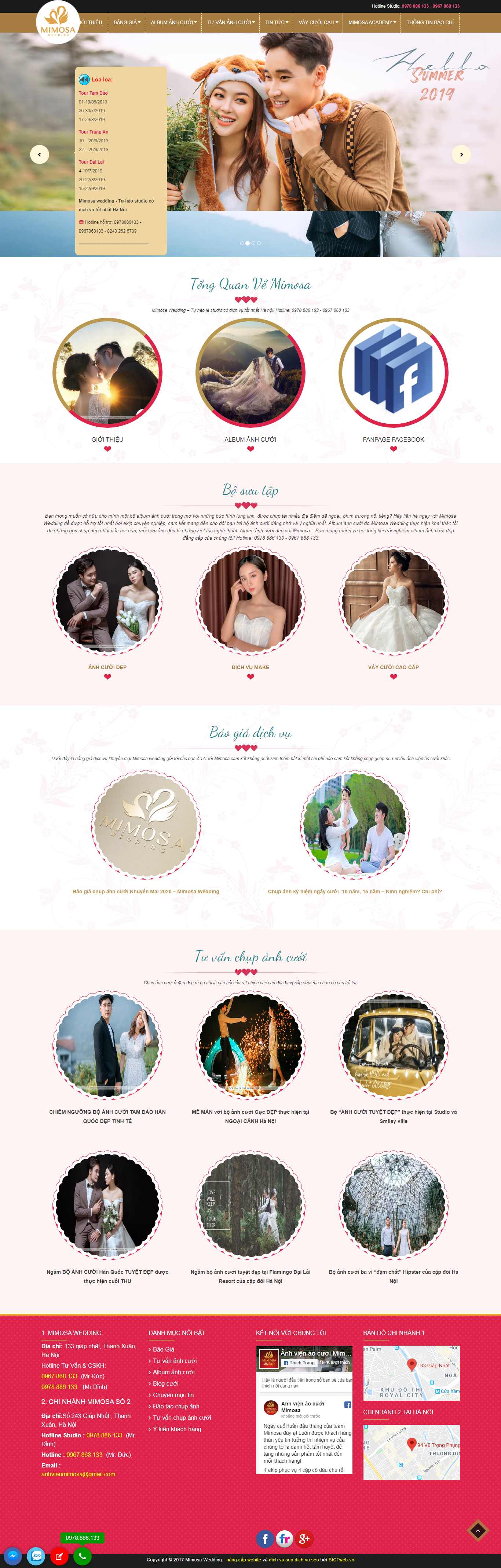 Thiết kế Web ảnh viện anhvienmimosa.com