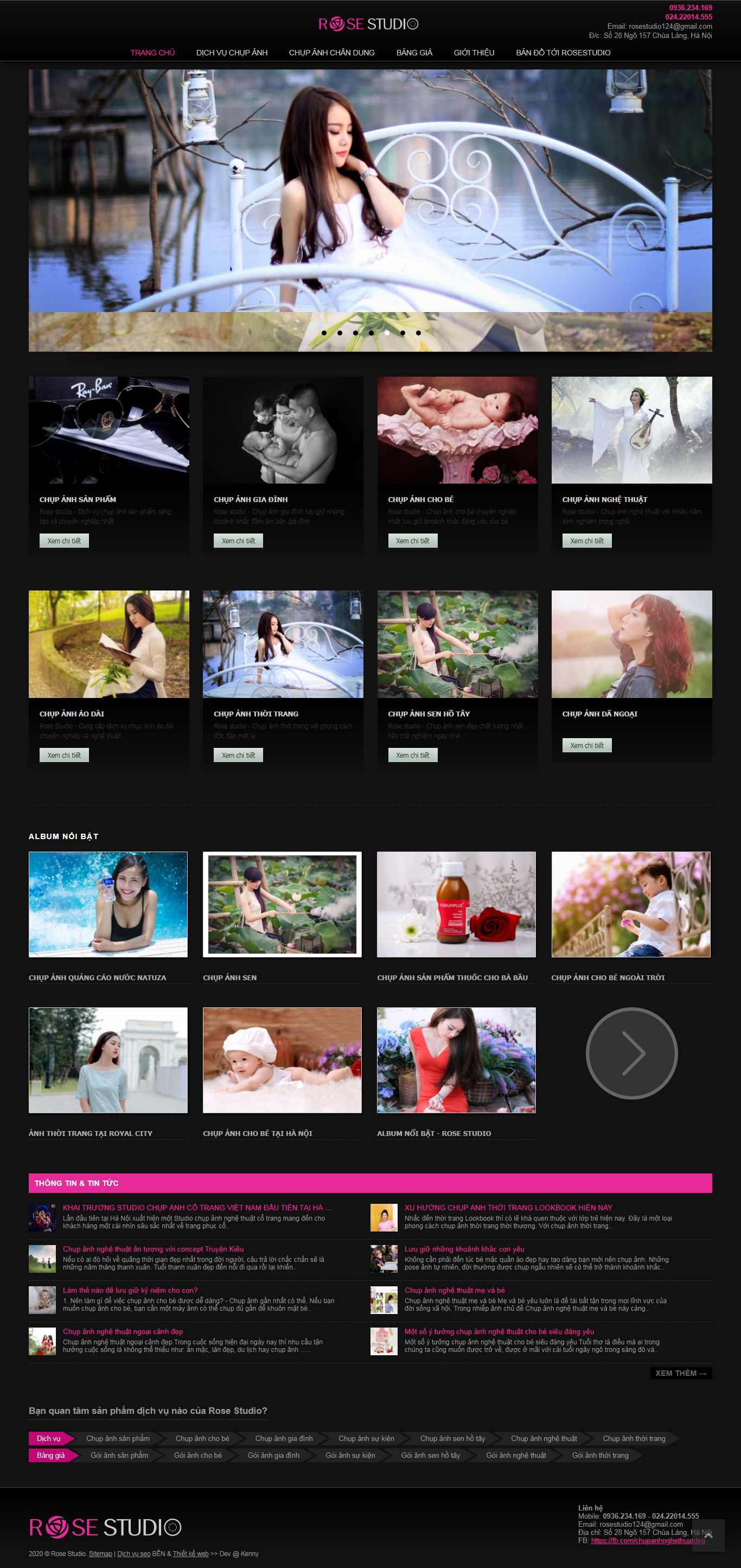 Thiết kế Web ảnh viện roses.vn