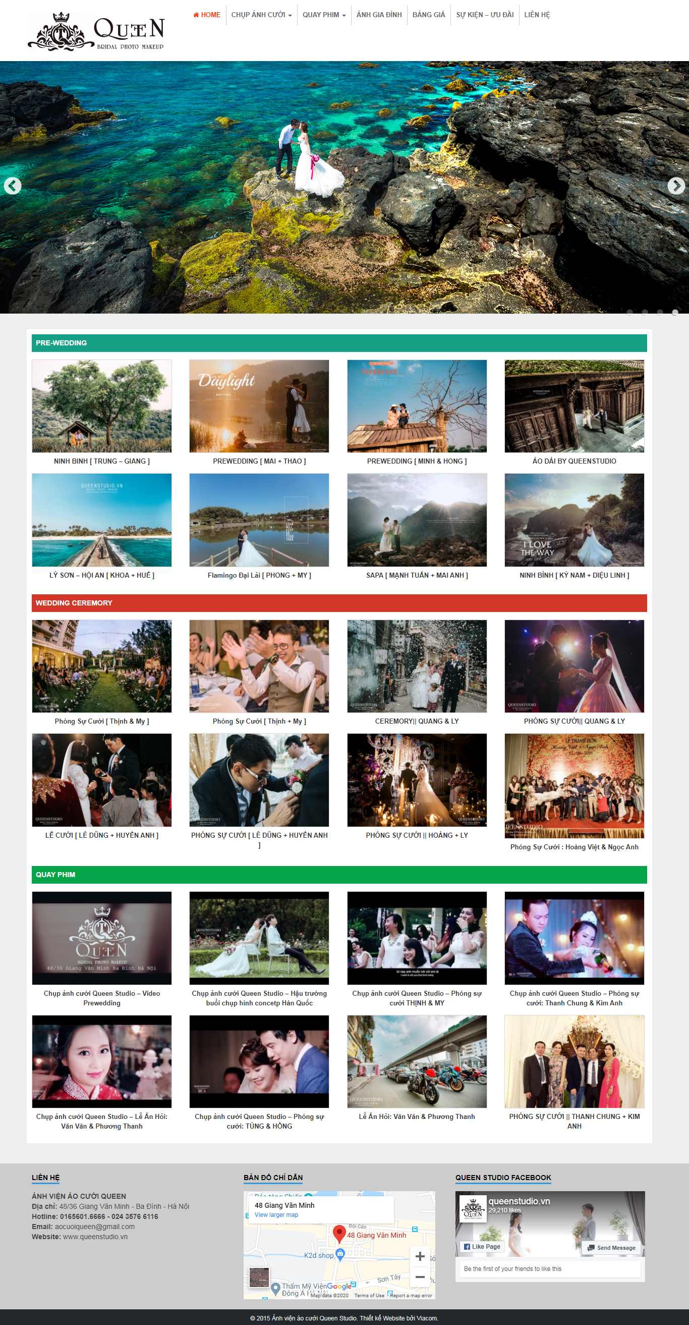 Thiết kế Web ảnh viện queenstudio.vn