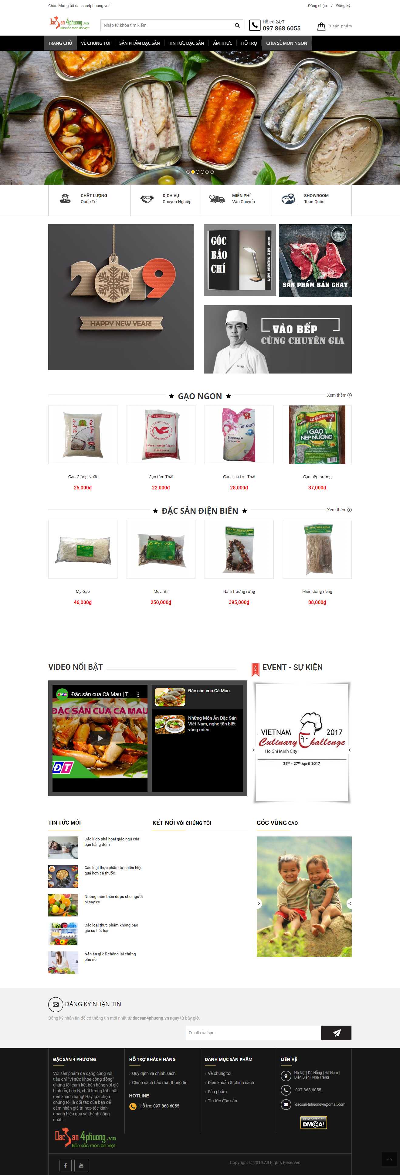 Thiết kế Web bán đặc sản dacsan4phuong.vn