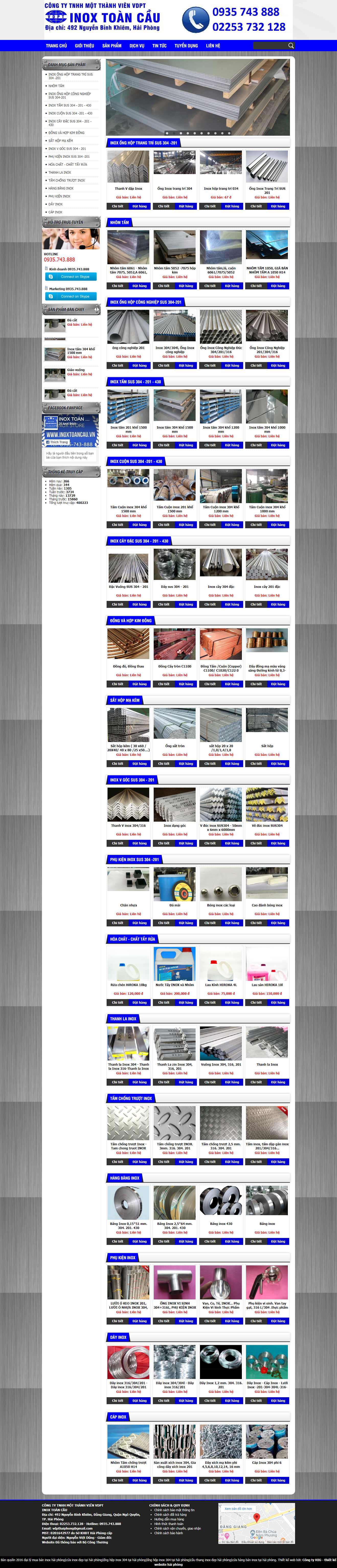 Thiết kế Web bán inox inoxtoancau.vn