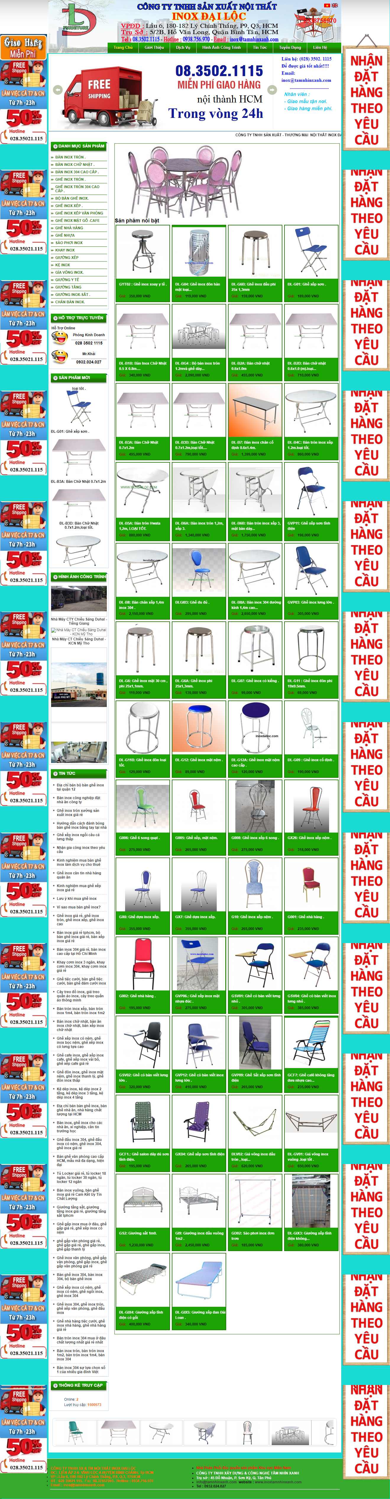 Thiết kế Web bán inox inoxdailoc.com