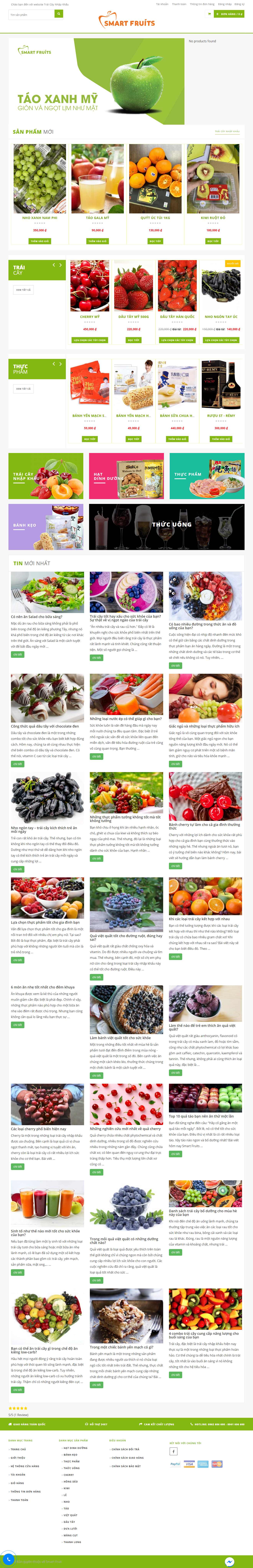 Thiết kế Web bán trái cây smartfruits.vn
