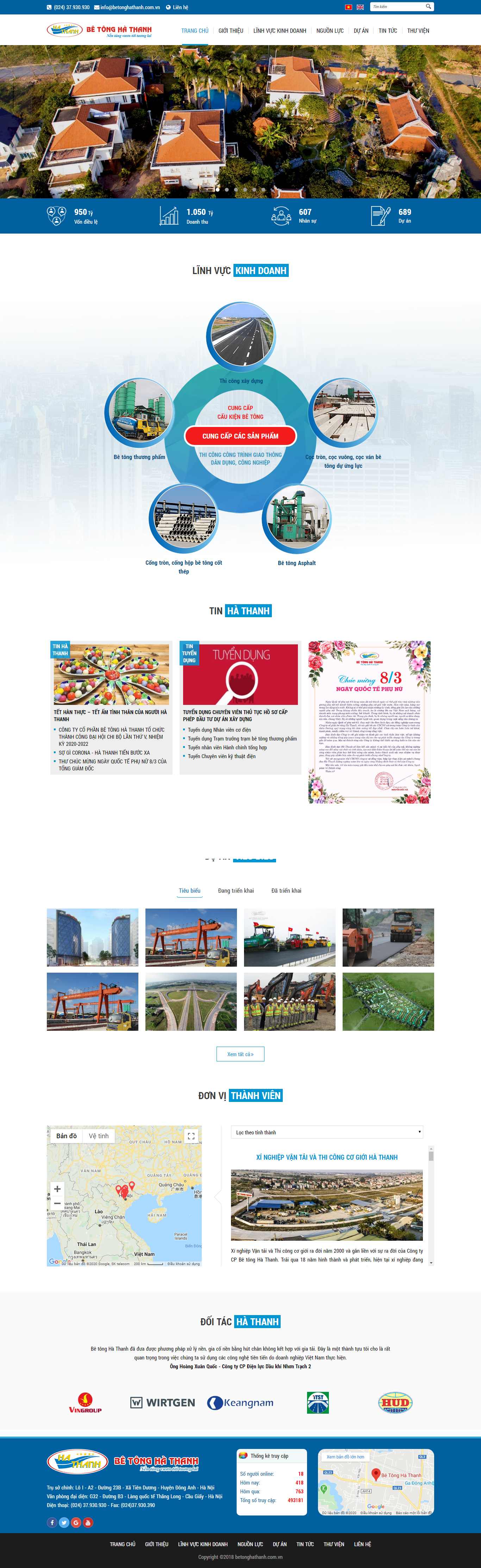 Thiết kế Web bê tông betonghathanh.com