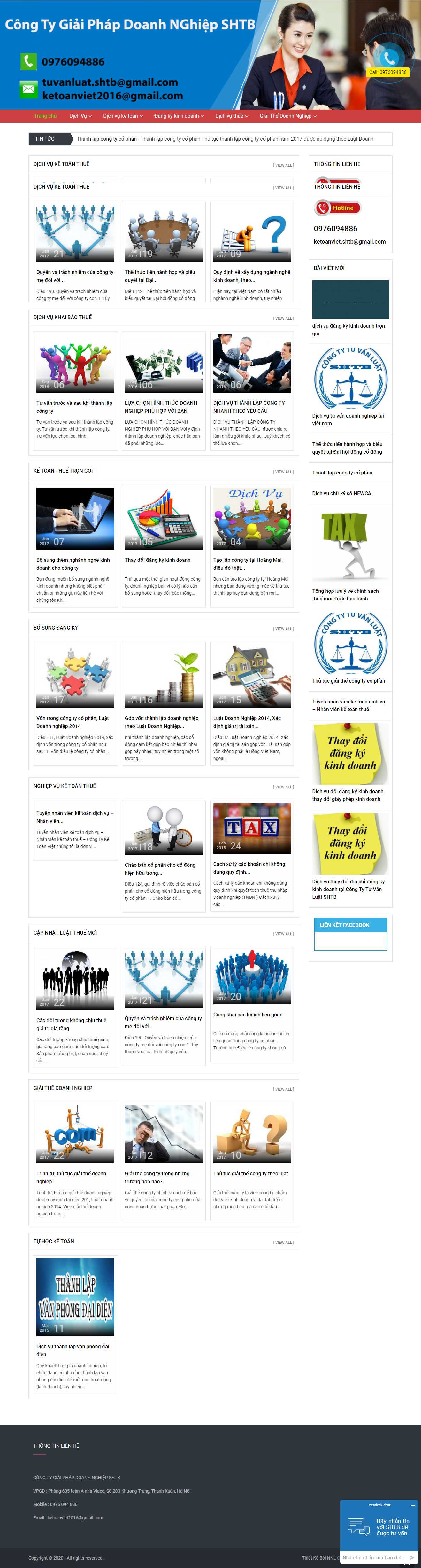 Thiết kế Web công ty kế toán congtyketoanviet.com