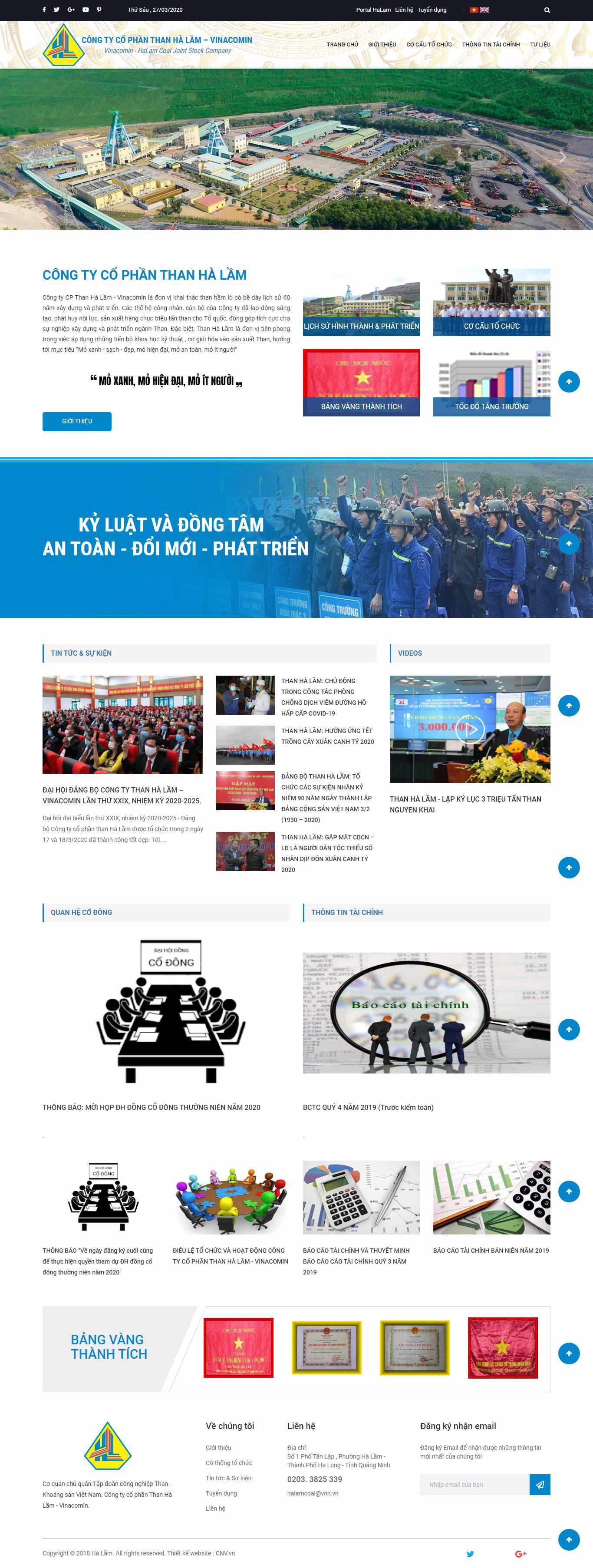 Thiết kế Web công ty than halamcoal.com.vn