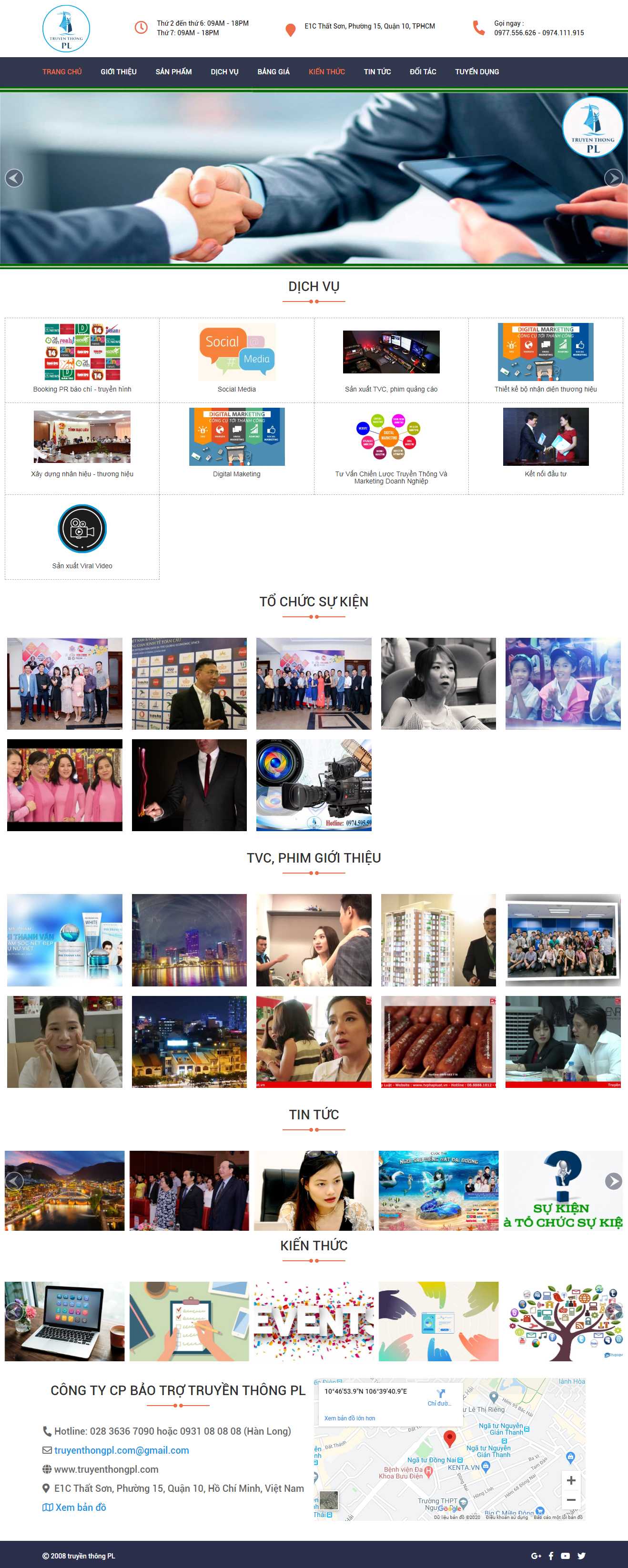 Thiết kế Web công ty truyền thông truyenthongpl.com