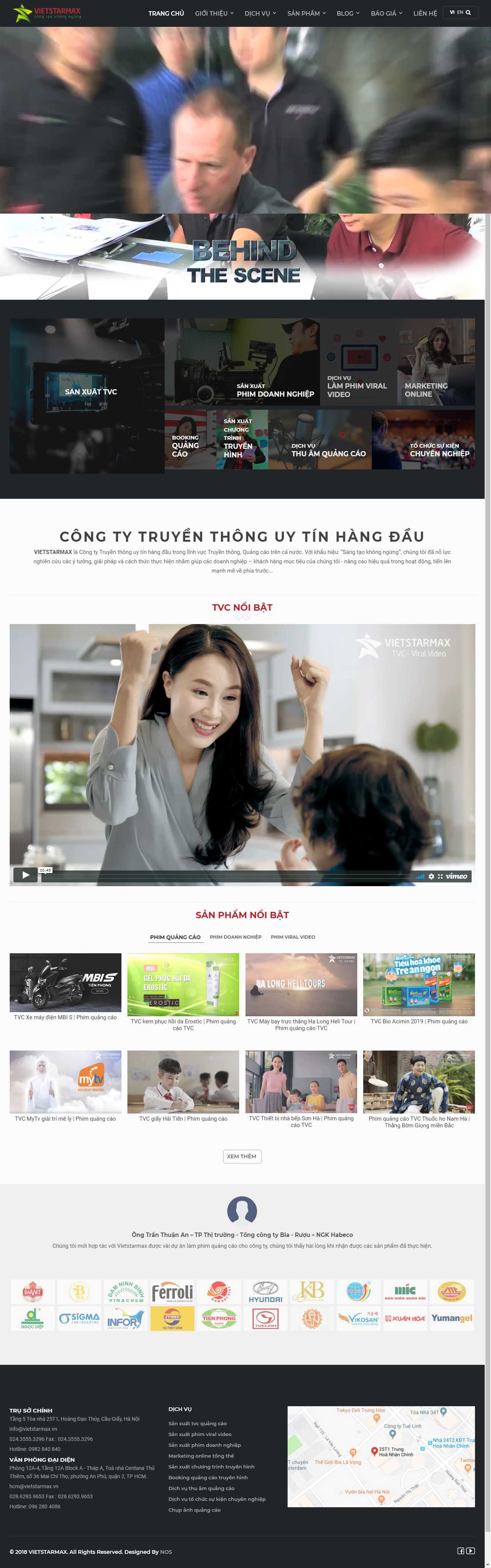 Thiết kế Web công ty truyền thông vietstarmax.vn