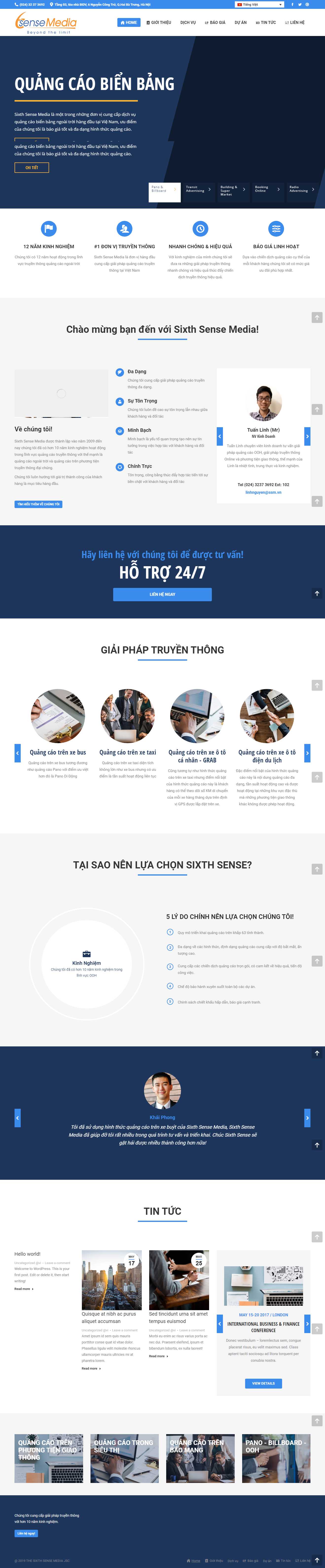 Thiết kế Web công ty truyền thông ssm.vn