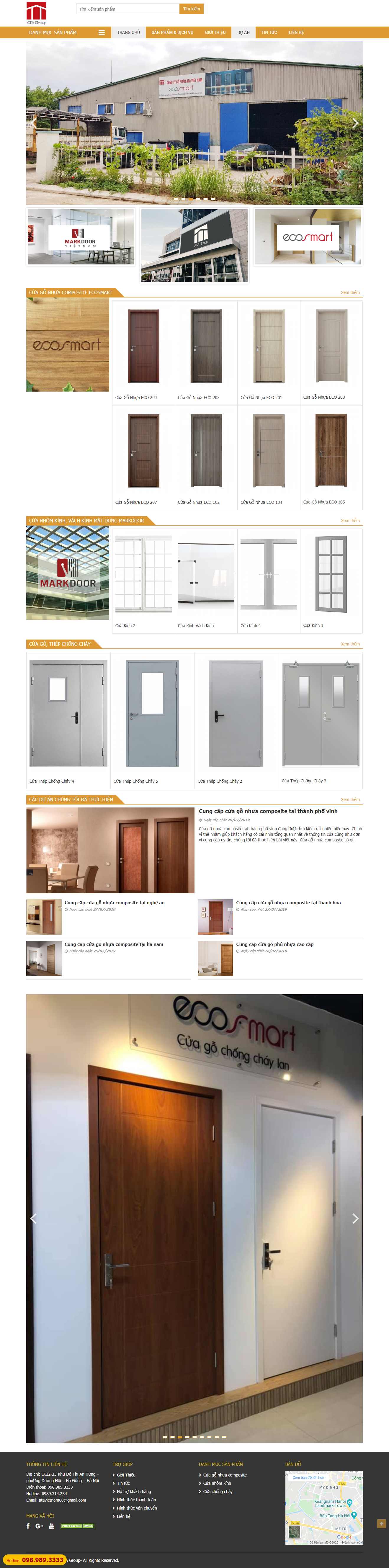 Thiết kế Web cửa nhựa atagroup.com.vn