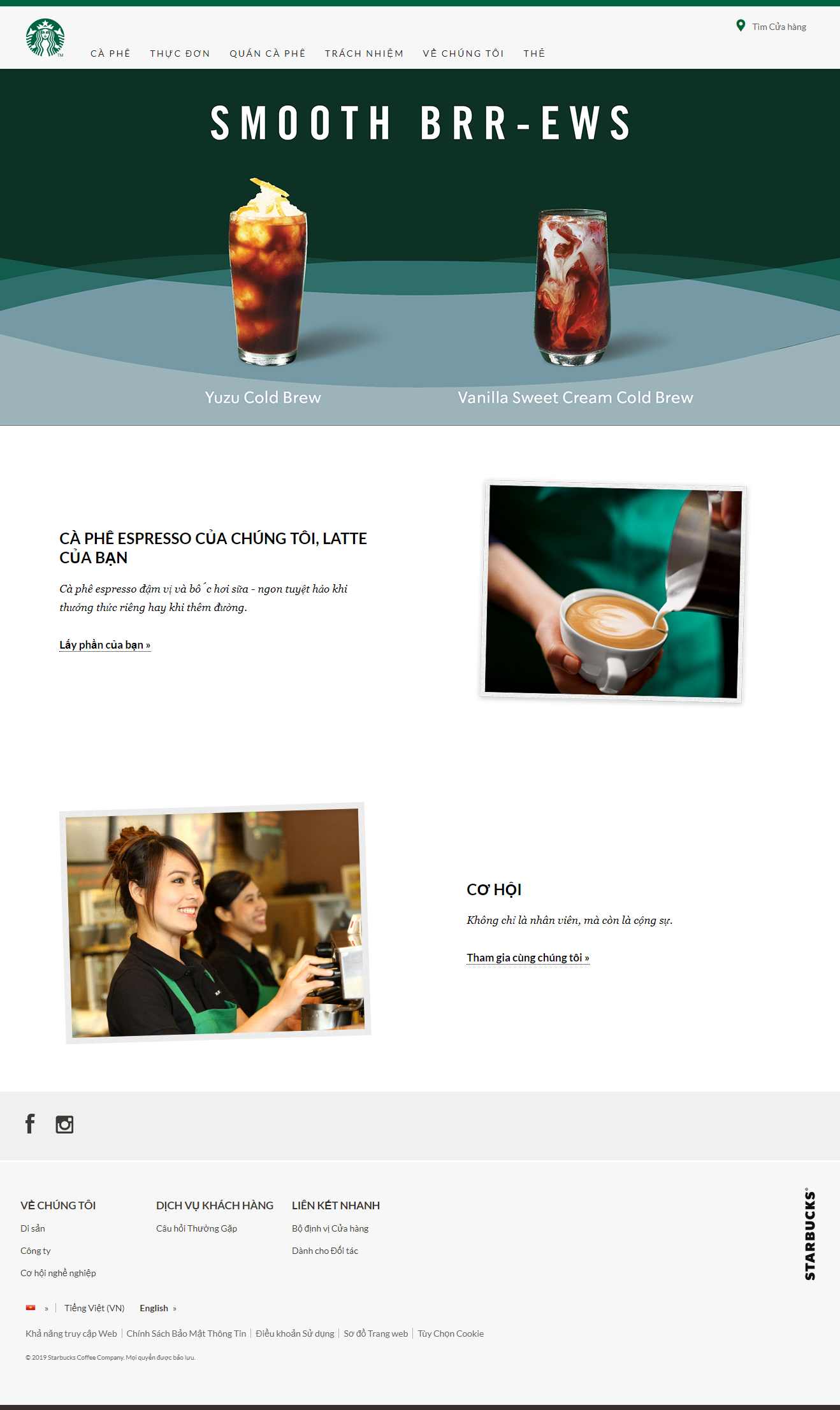 Thiết kế Web cafe starbucks.vn