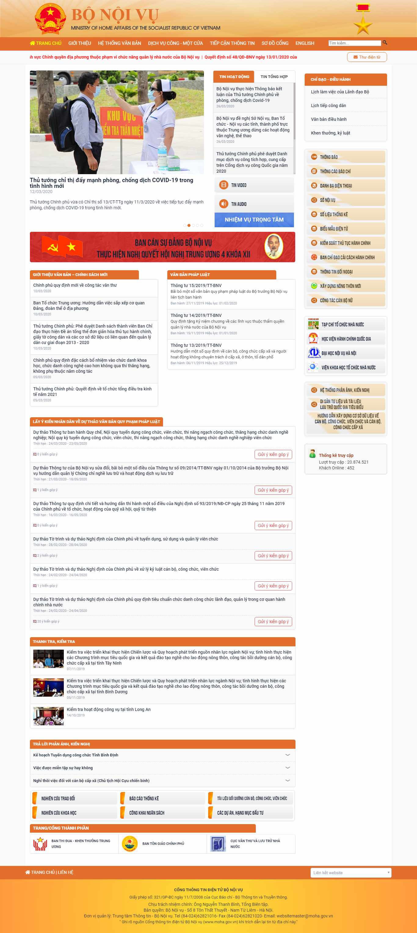 Thiết kế Web chính phủ điện tử moha.gov.vn