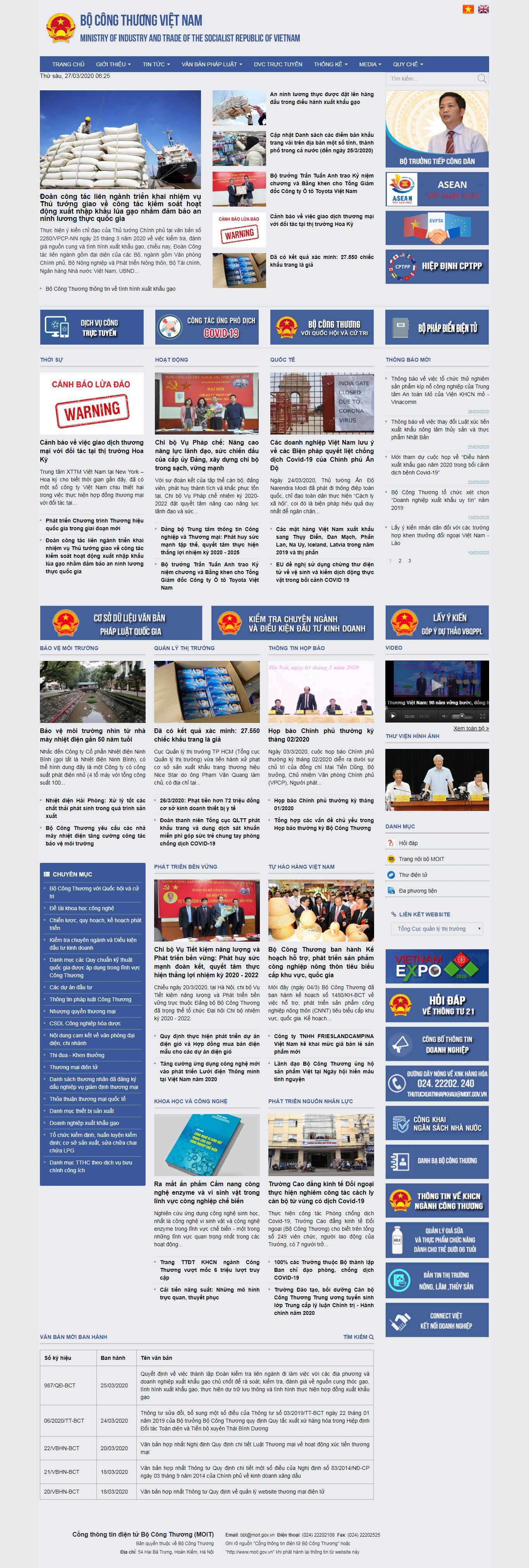 Thiết kế Web chính phủ điện tử moit.gov.vn