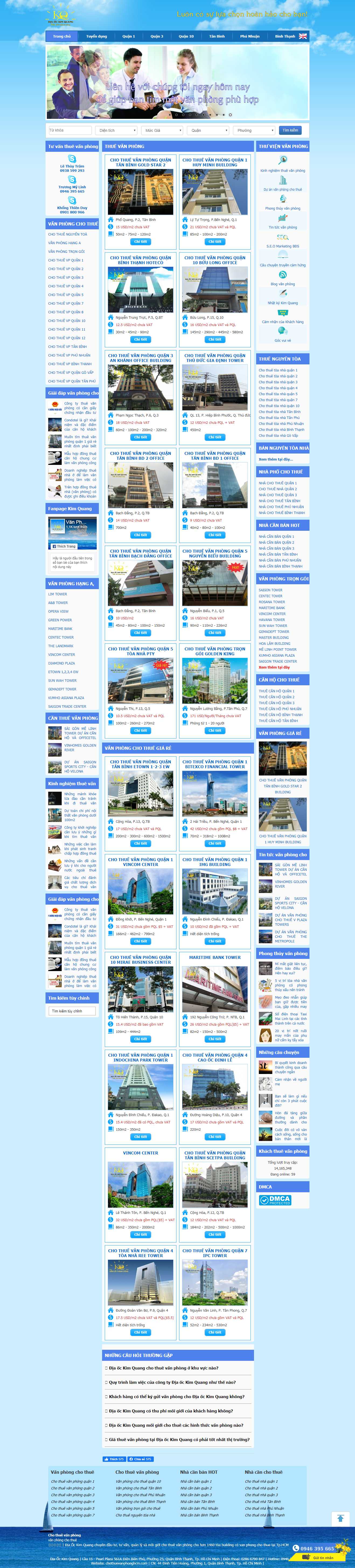 Thiết kế Web cho thuê văn phòng chothuevanphonghcm.com