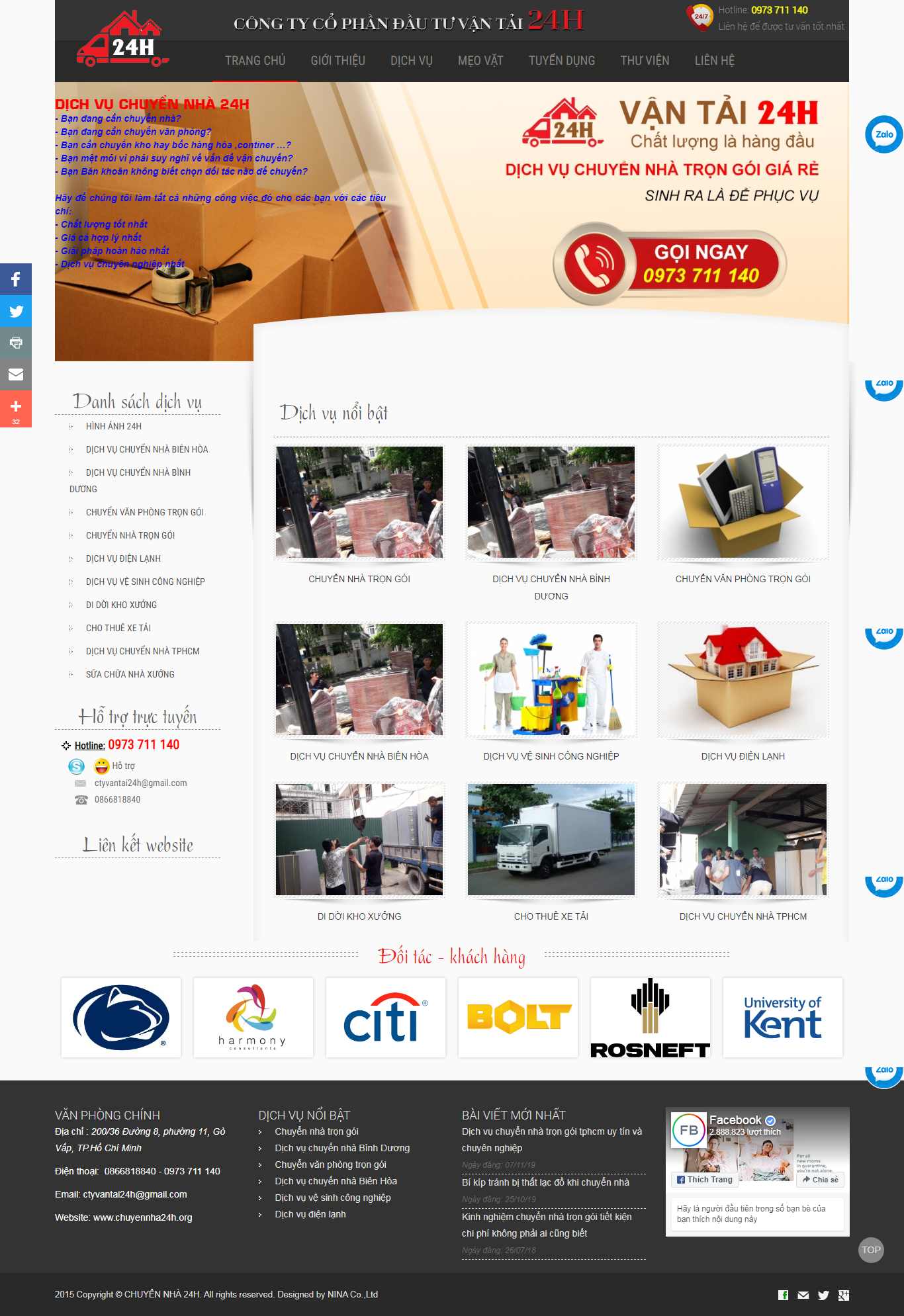 Thiết kế Web chuyển nhà trọn gói chuyennha24h.org