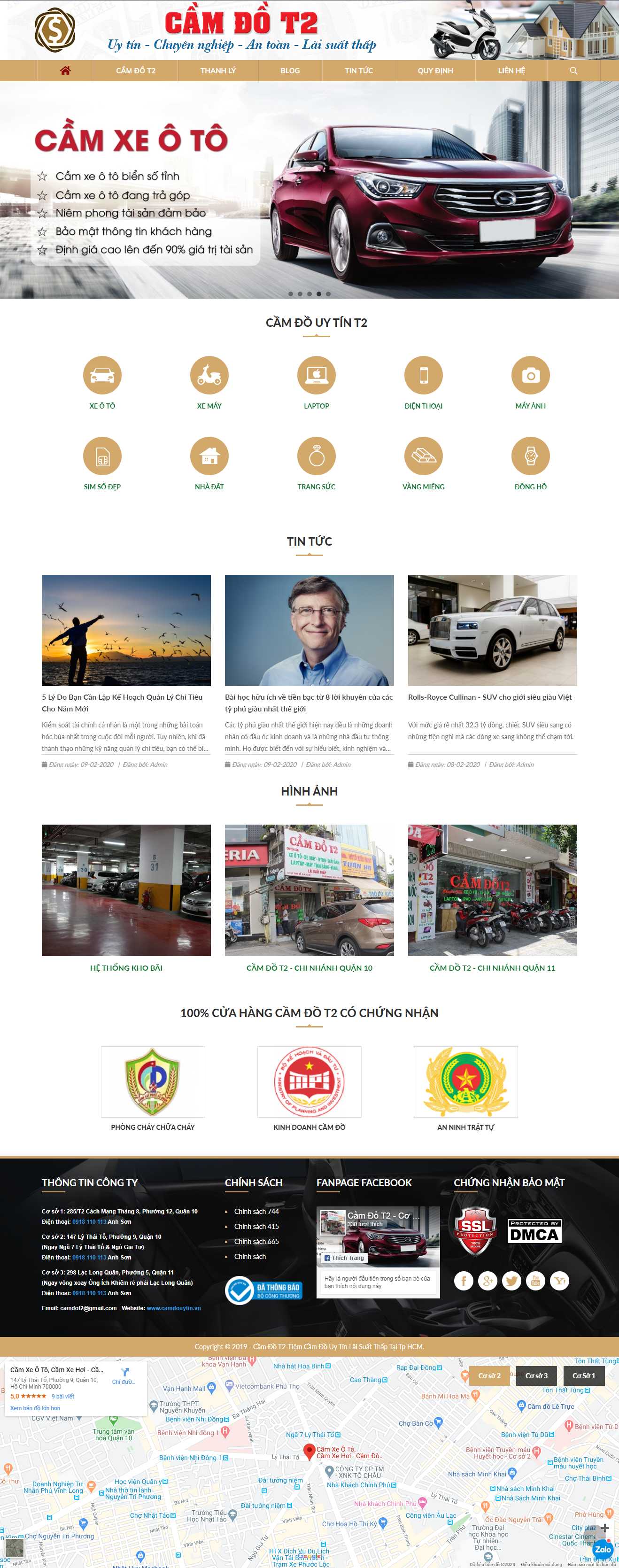 Thiết kế Web dịch vụ cầm đồ camdouytin.vn