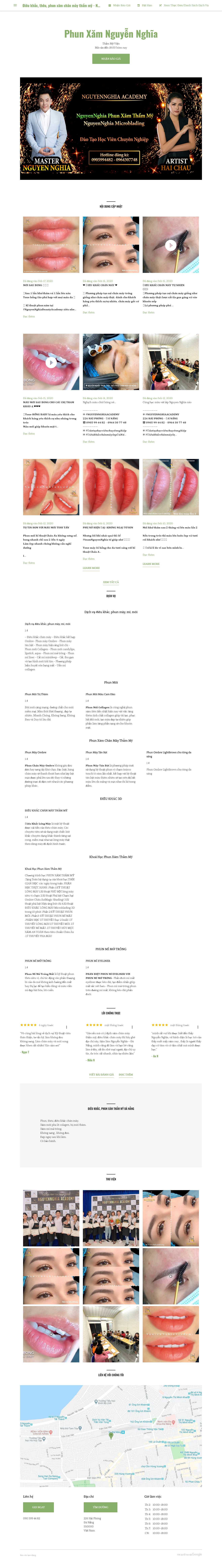 Thiết kế Web dịch vụ phun săm phunxamnguyennghia.com