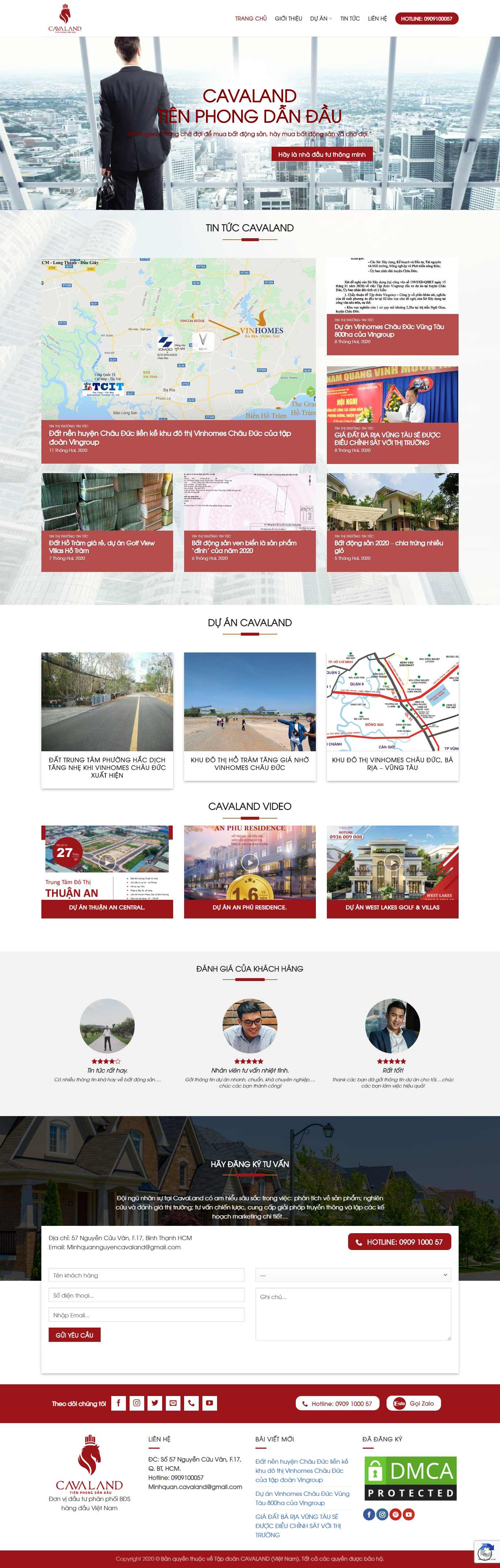 Thiết kế Web dự án bất động sản nhadatnambo.vn