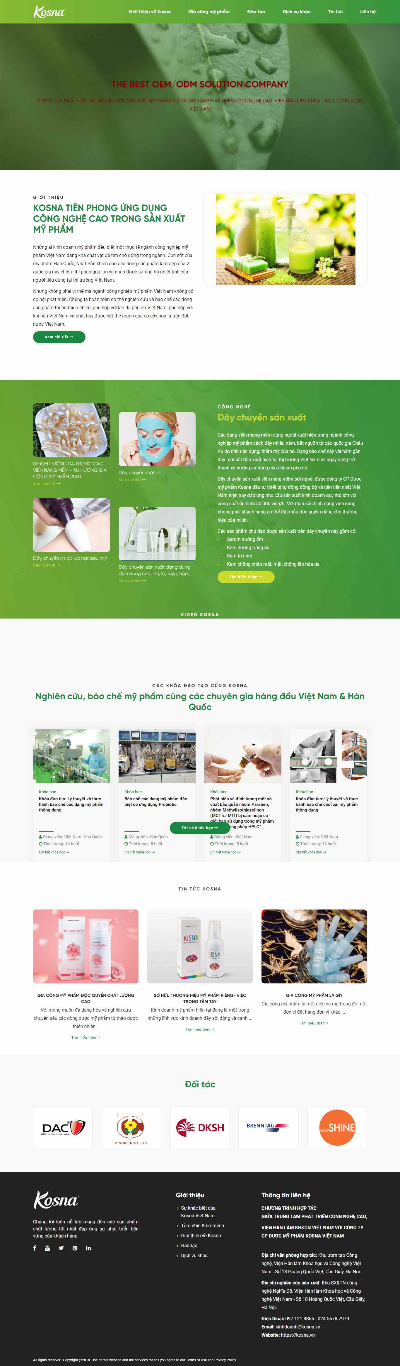 Thiết kế Web dược mỹ phẩm kosna.vn