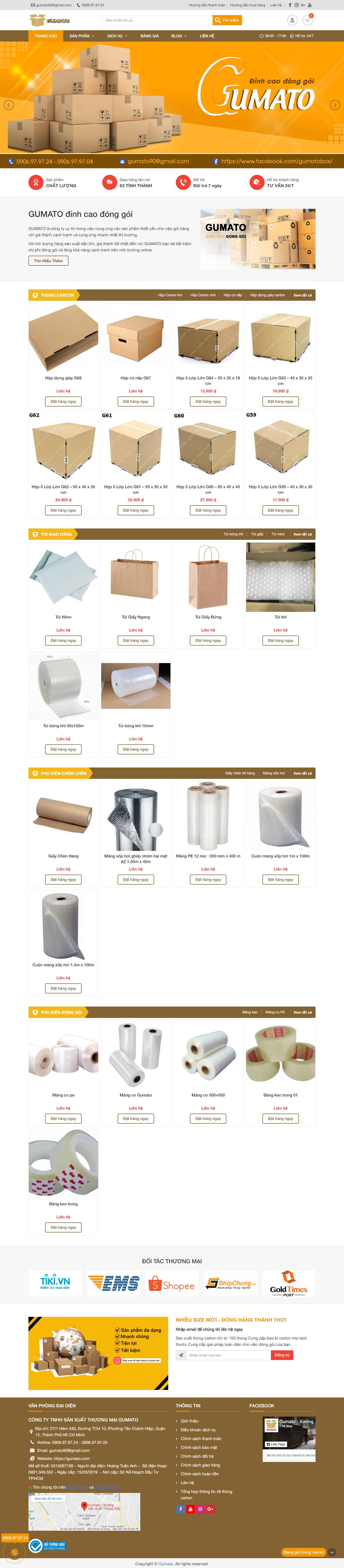 Thiết kế Web doanh nghiệp sản xuất gumato.com