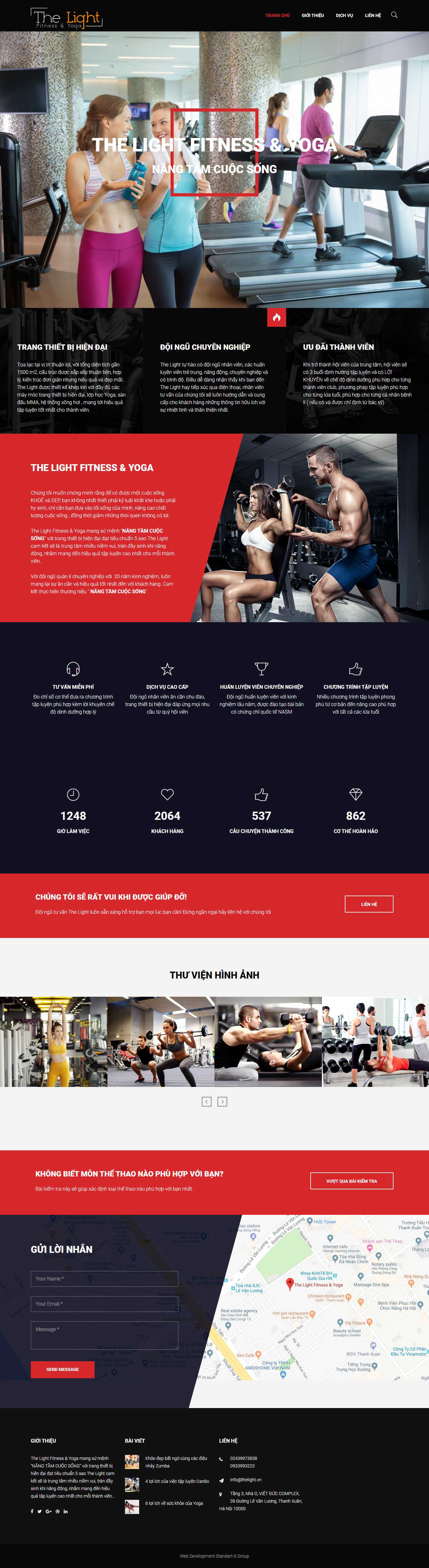 Thiết kế Web fitness thelight.vn